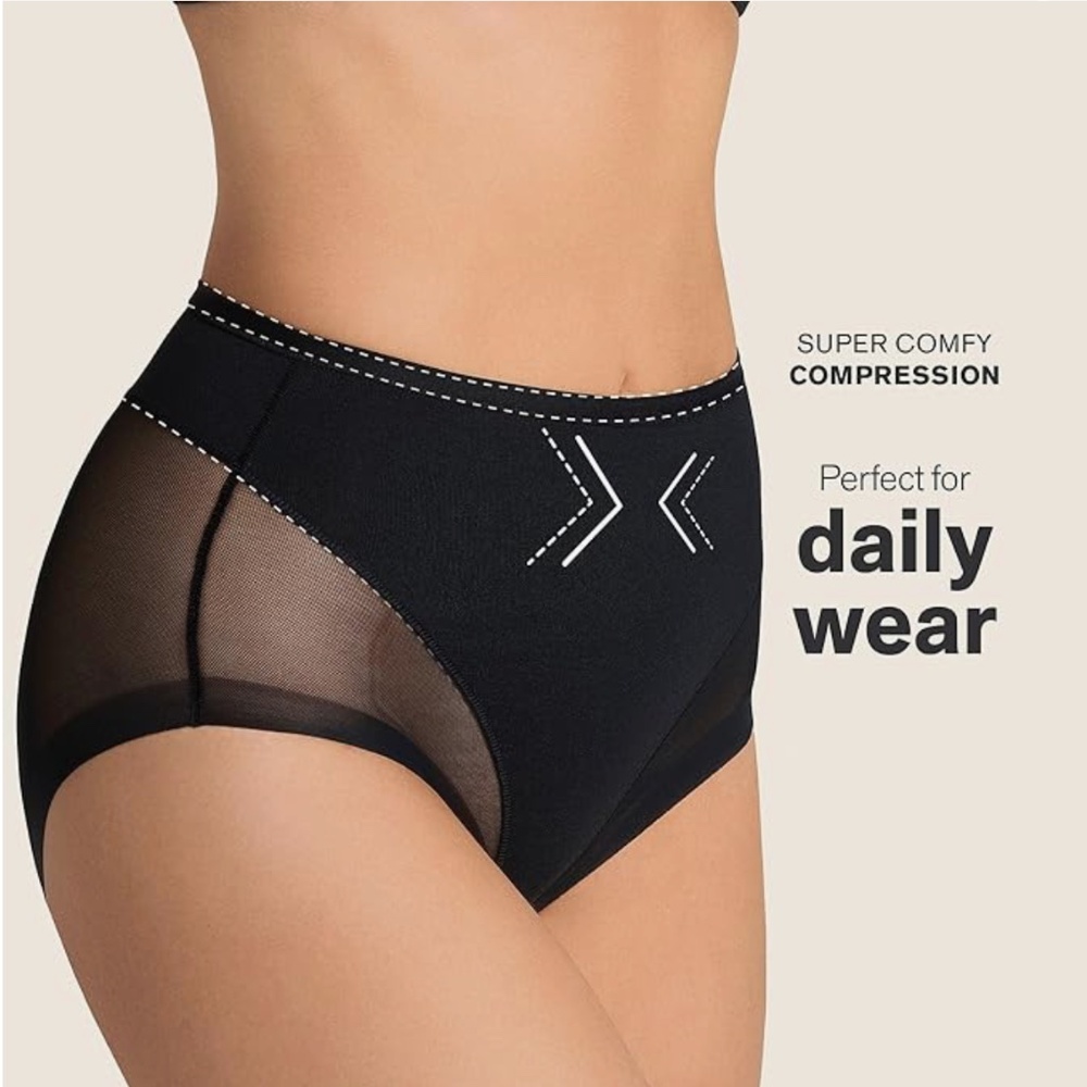 Leonisa Invisible Shapewear Panties, High Waisted Tummy Control Size M - Picture 4 of 5